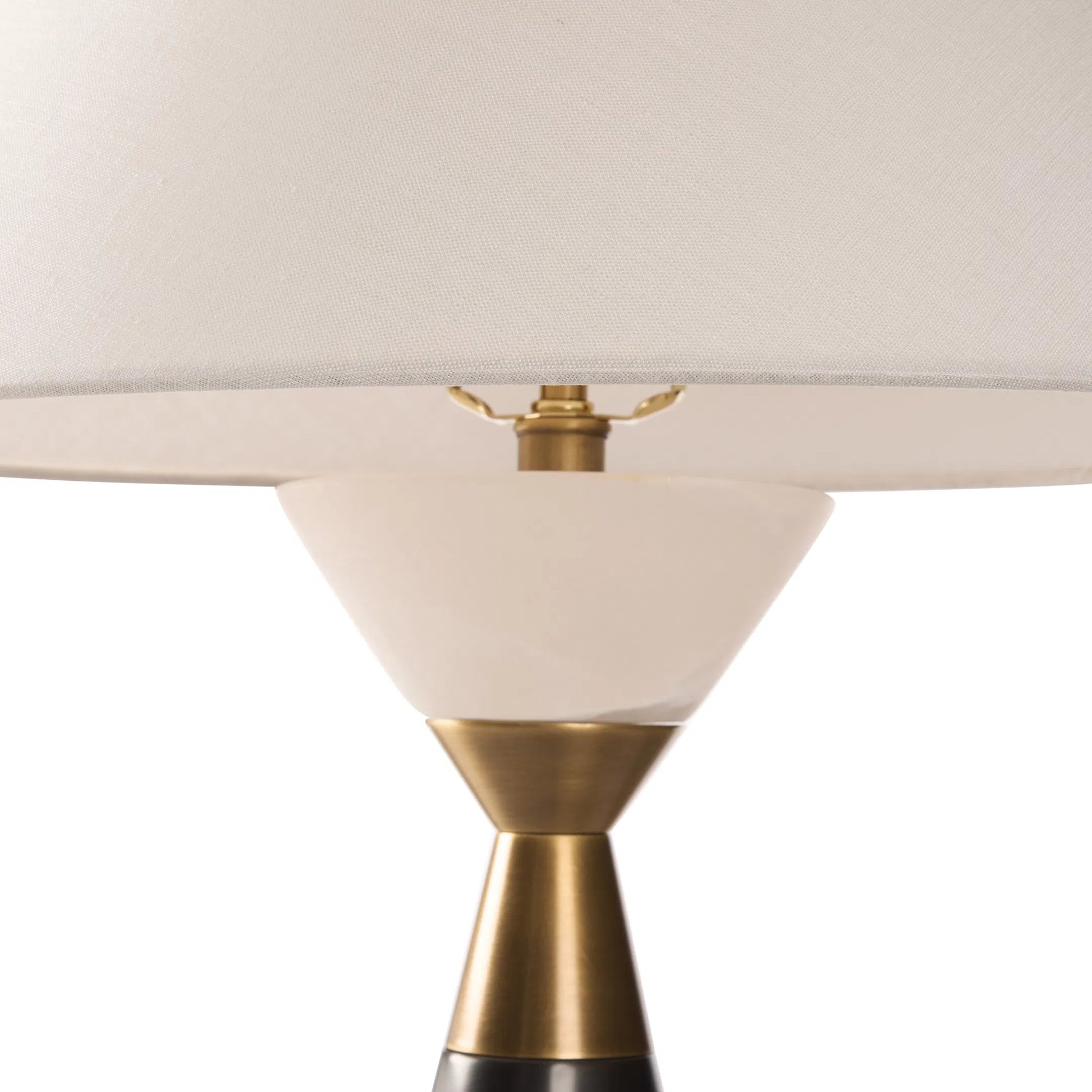 Nichols Lamp by Wildwood in brown, gold and bronze, antique brass, natural white. Made from unique in a unique style.