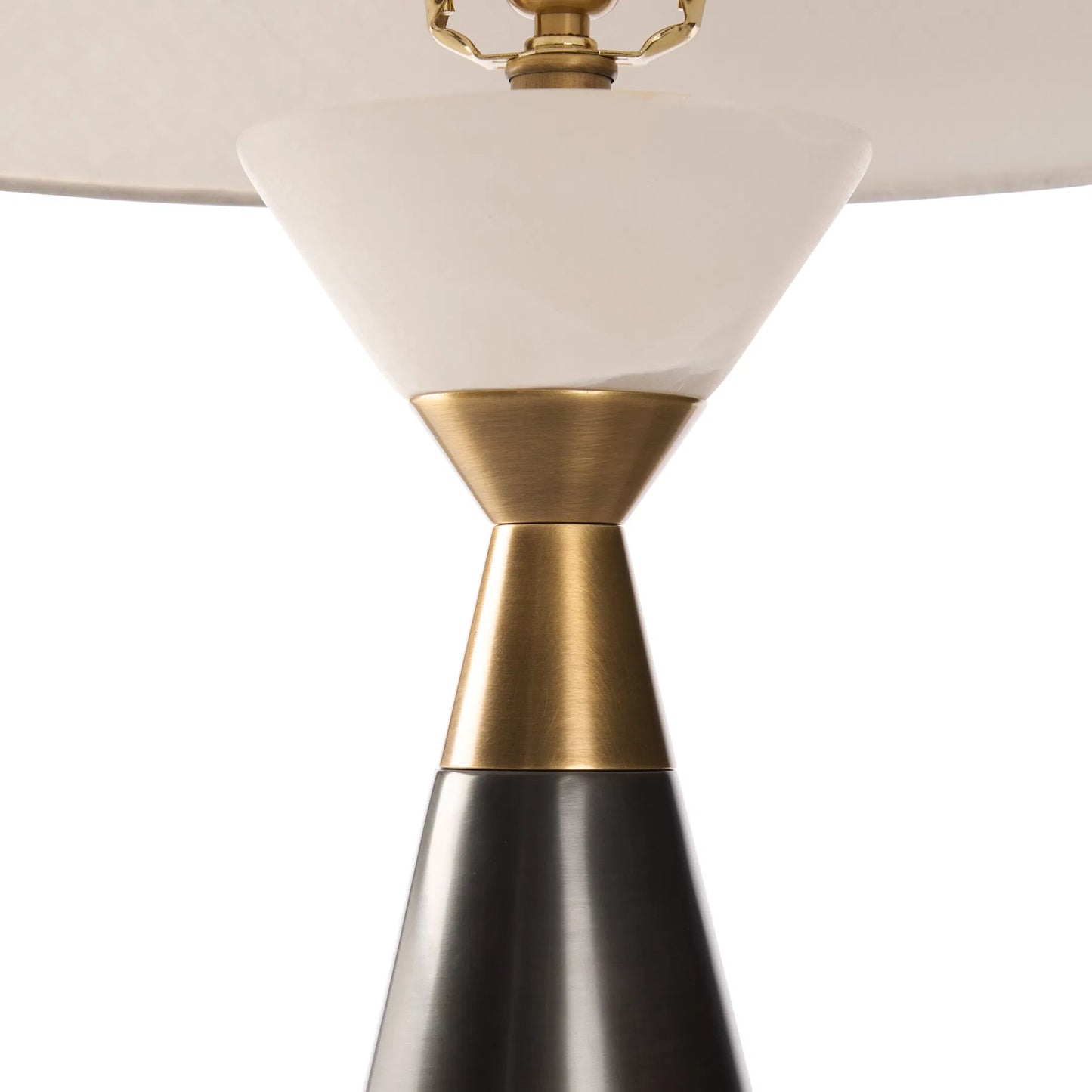 005 SI-2534045 | Closeup | Nichols Lamp by Wildwood in brown, gold and bronze, antique brass, natural white. Made from unique in a unique style.