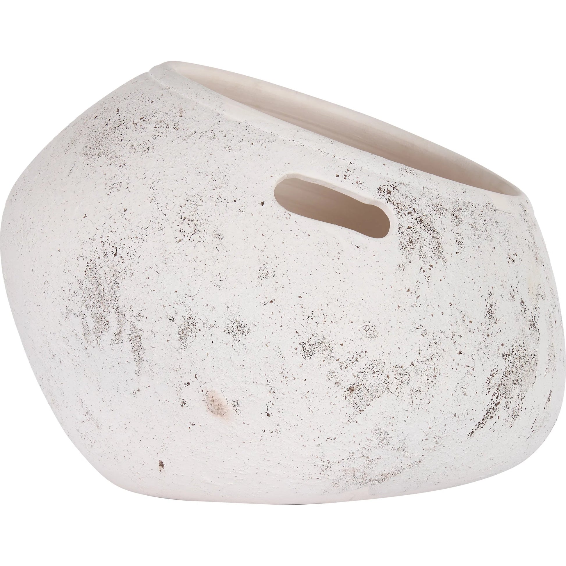Palmira Cachepot by Wildwood in white, cream and matte white glaze. Made from unique in a unique style.
