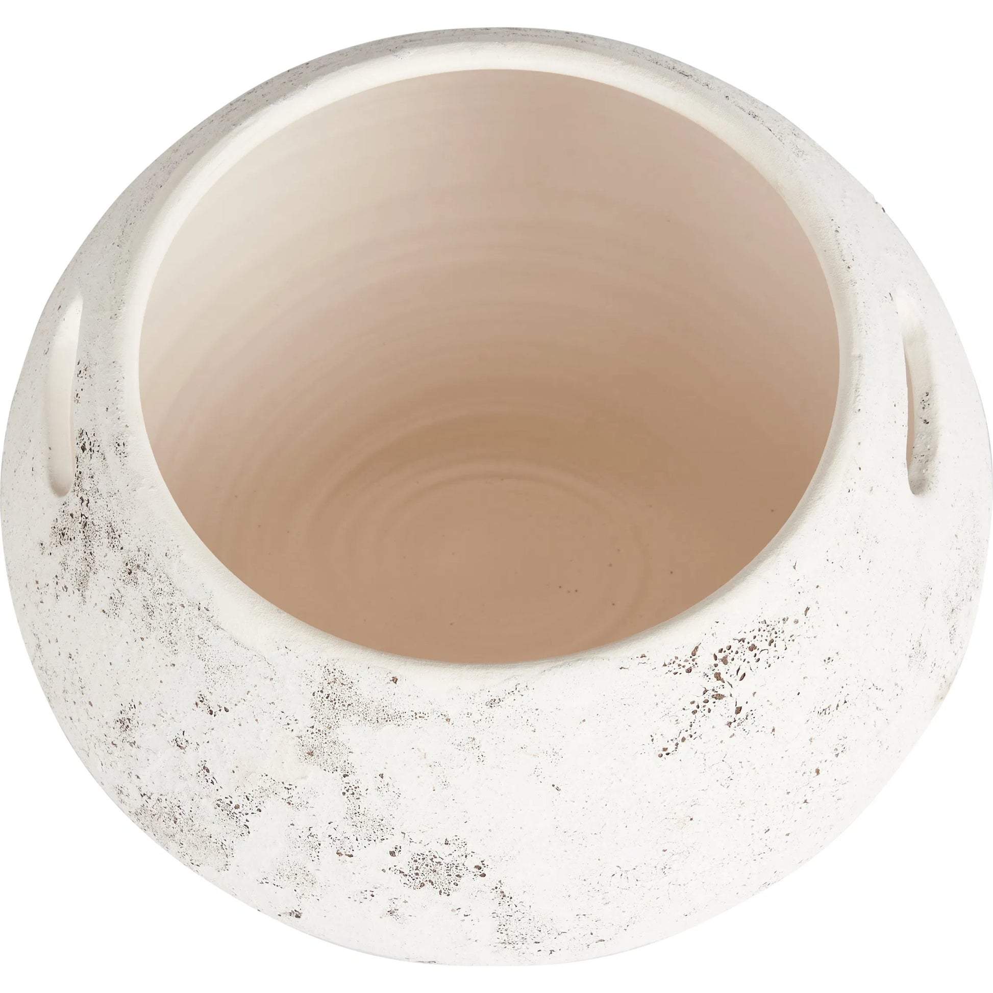 Palmira Cachepot by Wildwood in white, cream and matte white glaze. Made from unique in a unique style.