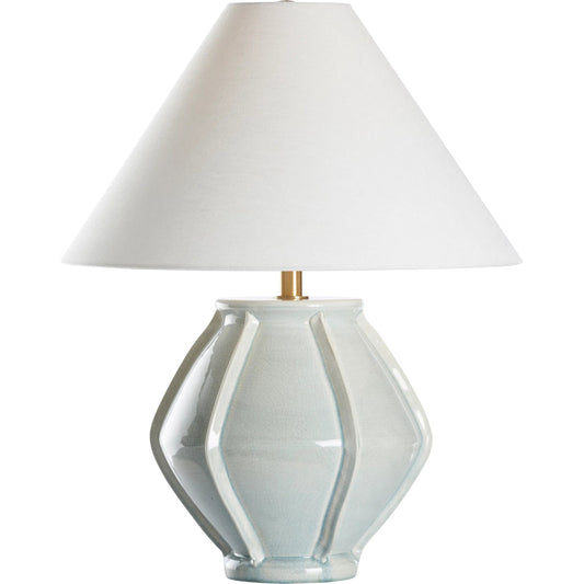 Monticello Lamp by Wildwood in gray and crackled gray glaze. Made from unique in a unique style.