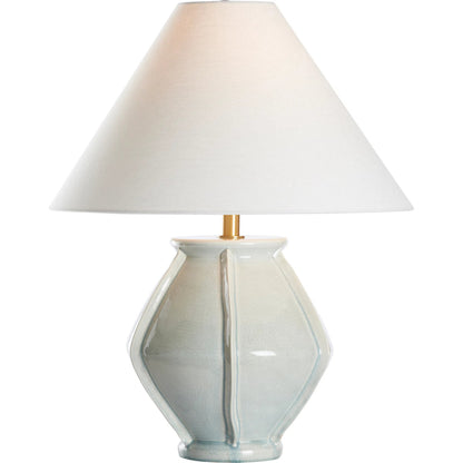 Monticello Lamp by Wildwood in gray and crackled gray glaze. Made from unique in a unique style.