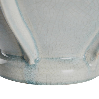 Monticello Lamp by Wildwood in gray and crackled gray glaze. Made from unique in a unique style.