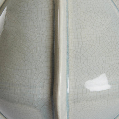Monticello Lamp by Wildwood in gray and crackled gray glaze. Made from unique in a unique style.