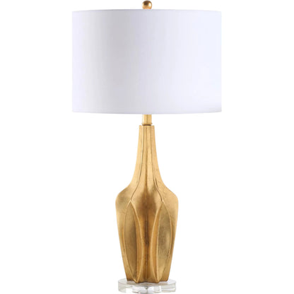 Nuala Lamp by Wildwood in gold and gold leaf, clear. Made from unique in a unique style.