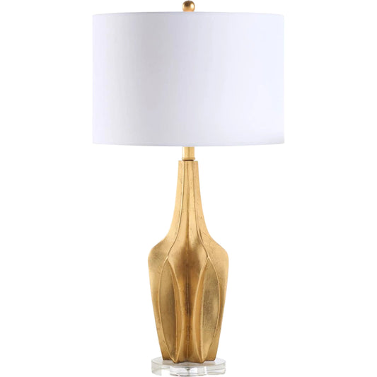 Nuala Lamp by Wildwood in gold and gold leaf, clear. Made from unique in a unique style.