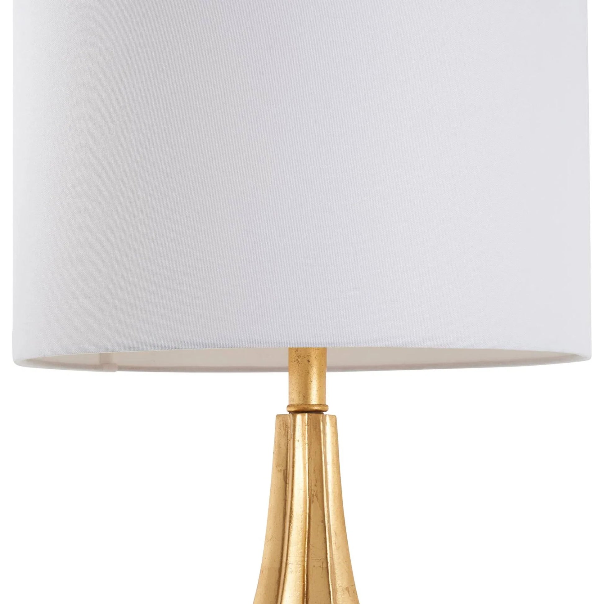 Nuala Lamp by Wildwood in gold and gold leaf, clear. Made from unique in a unique style.