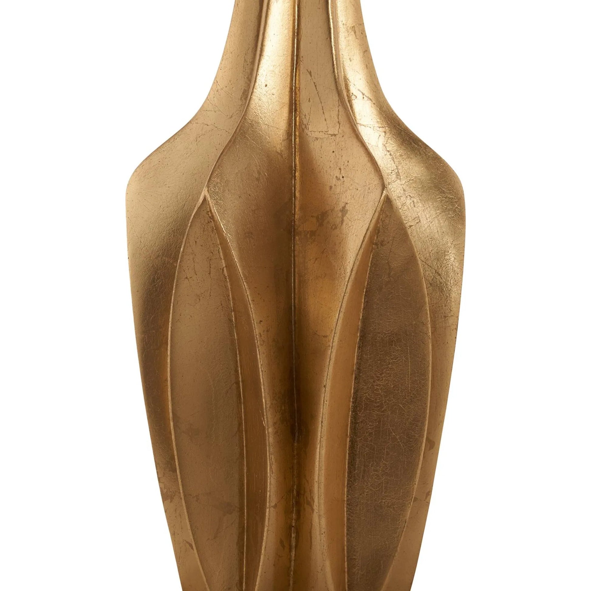 Nuala Lamp by Wildwood in gold and gold leaf, clear. Made from unique in a unique style.