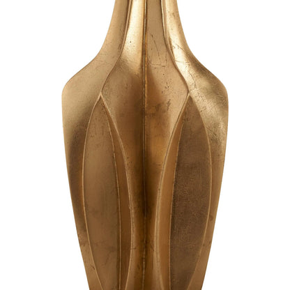 Nuala Lamp by Wildwood in gold and gold leaf, clear. Made from unique in a unique style.