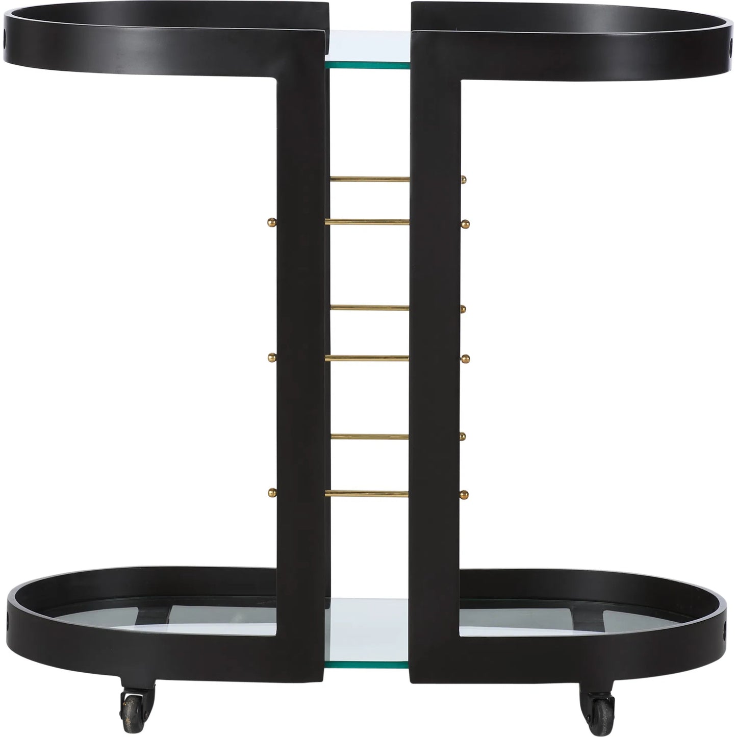 002 SI-2534018 | Additional Silo | Framen Bar Cart by Wildwood in black, gold and black, polished brass, clear. Made from unique in a unique style.