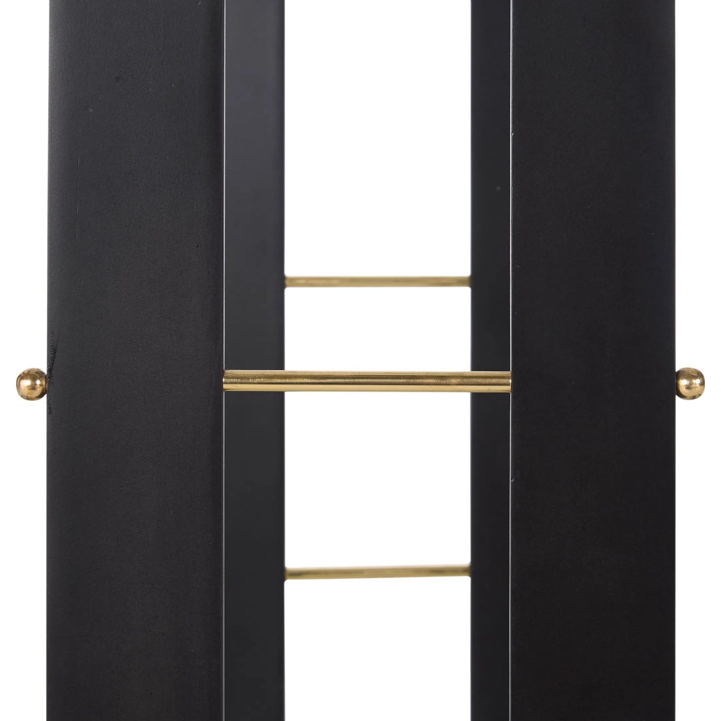 006 SI-2534018 | Closeup | Framen Bar Cart by Wildwood in black, gold and black, polished brass, clear. Made from unique in a unique style.