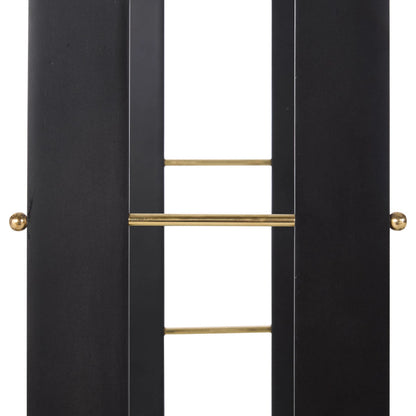 Framen Bar Cart by Wildwood in black, gold and black, polished brass, clear. Made from unique in a unique style.