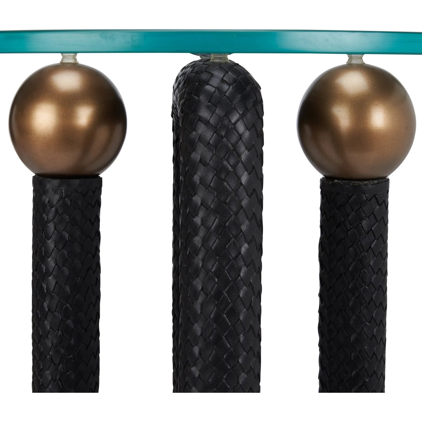 005 SI-2534042 | Closeup | Marcel Side Table by Wildwood in black, gold and matte gold, black, clear. Made from unique in a unique style.