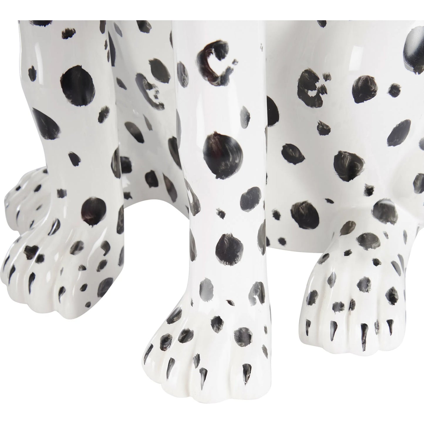 007 SI-2534095 | Closeup | Snow Leopard (Set of 2) by Wildwood in white, cream, black and hand painted. Made from unique in a unique style.