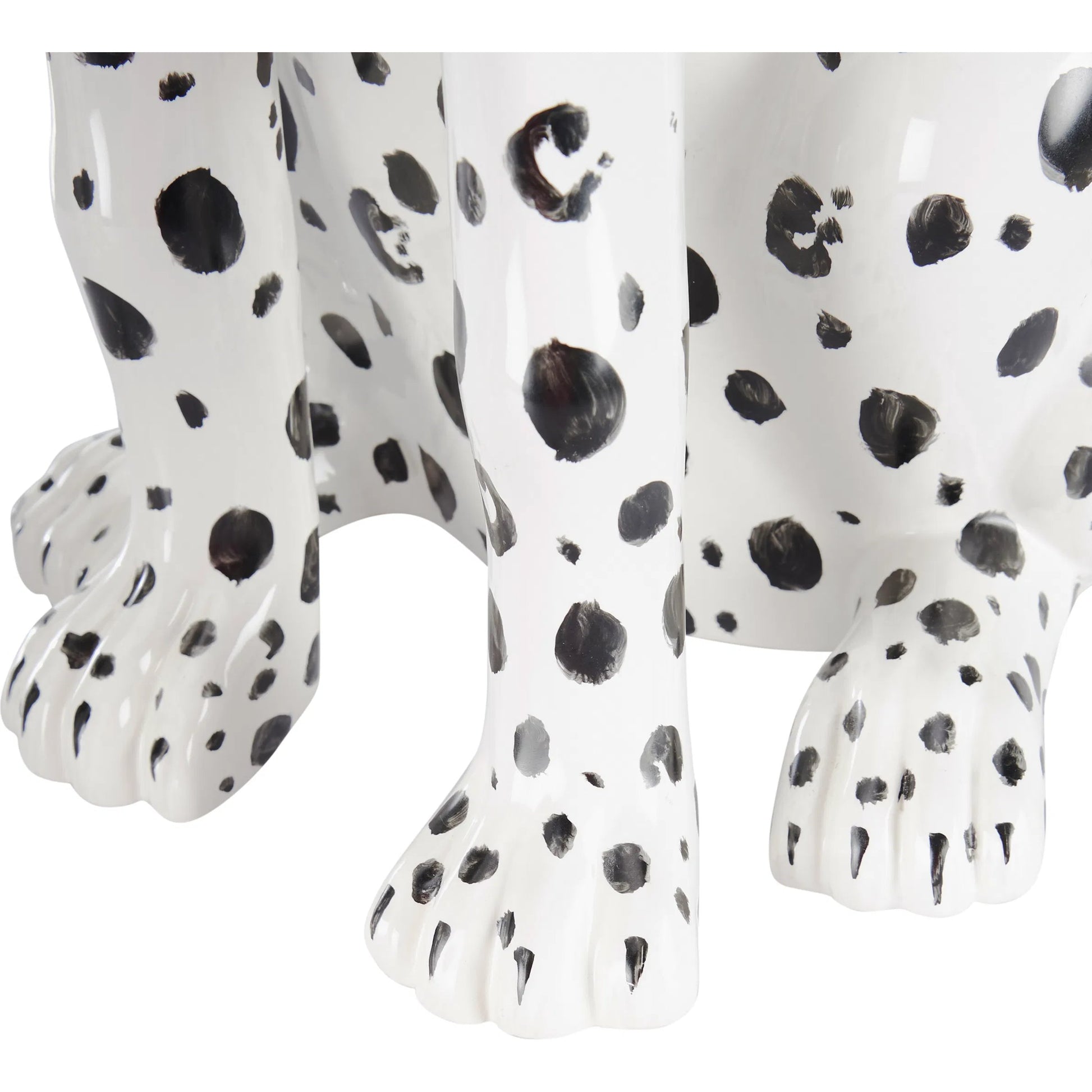 Snow Leopard (Set of 2) by Wildwood in white, cream, black and hand painted. Made from unique in a unique style.