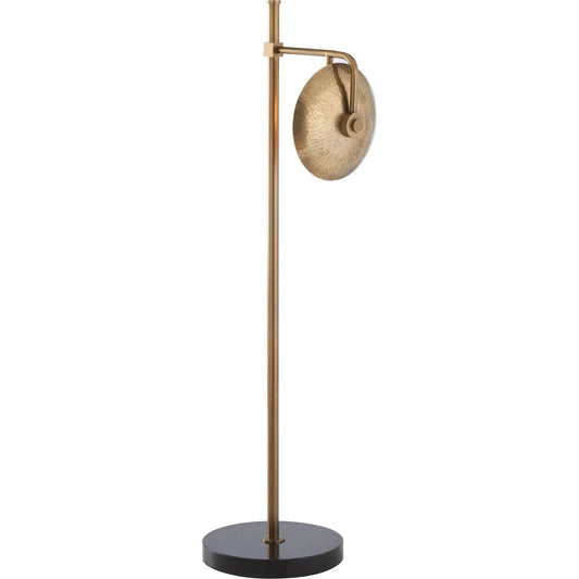 Darby Floor Lamp with Hammered Shade by Wildwood in gold, black and antique, natural black. Made from unique in a unique style.