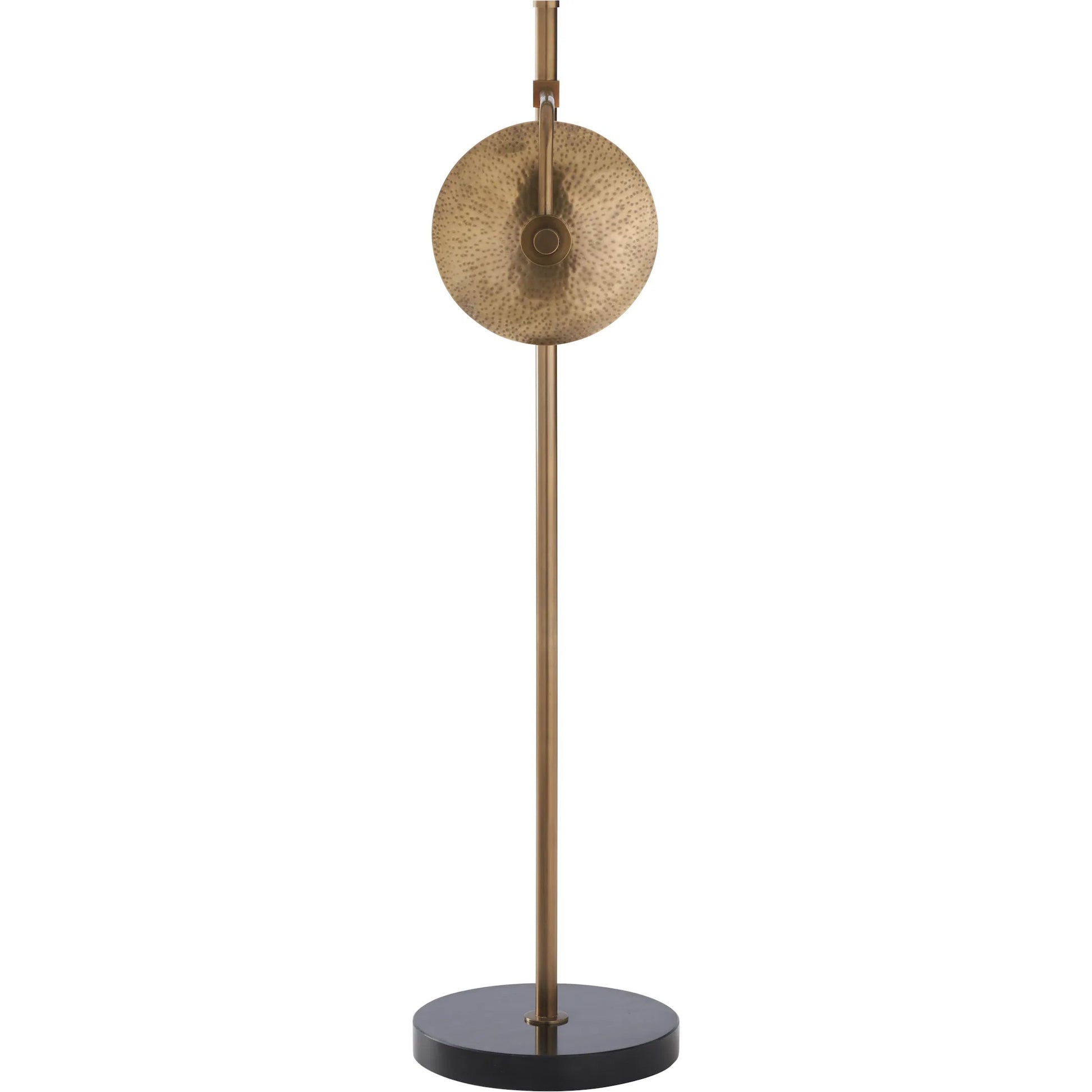 Darby Floor Lamp with Hammered Shade by Wildwood in gold, black and antique, natural black. Made from unique in a unique style.