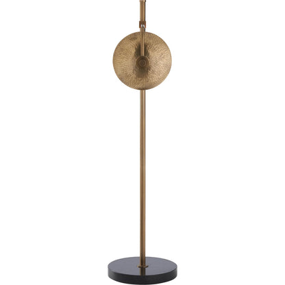 Darby Floor Lamp with Hammered Shade by Wildwood in gold, black and antique, natural black. Made from unique in a unique style.