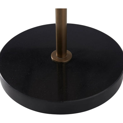 Darby Floor Lamp with Hammered Shade by Wildwood in gold, black and antique, natural black. Made from unique in a unique style.