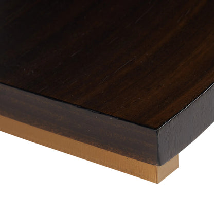 Warren End Table by Wildwood in brown and black walnut. Made from unique in a unique style.