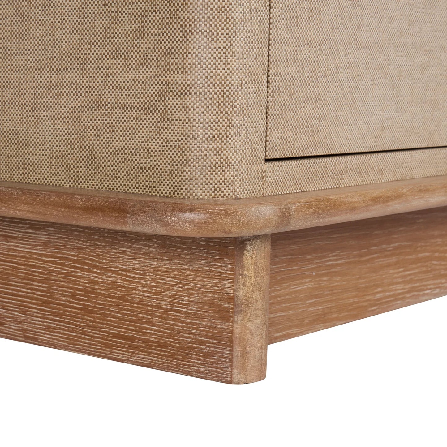 009 SI-2534027 | Closeup | Jillian Cabinet by Wildwood in tan and whitewashed honey. Made from unique in a unique style.