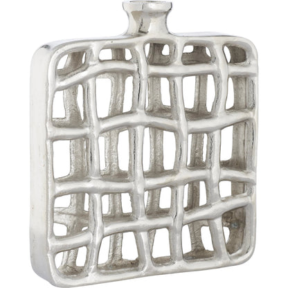 Xavier Tall Urn by Wildwood in silver and nickel. Made from unique in a unique style.