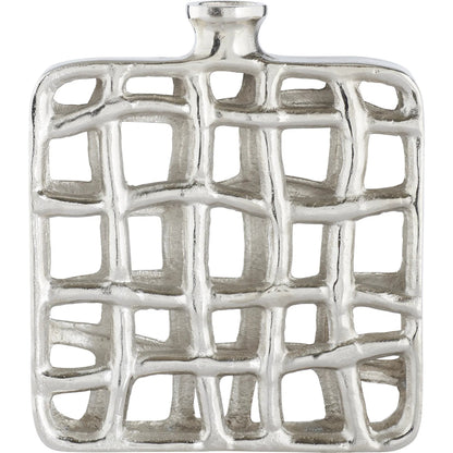 Xavier Tall Urn by Wildwood in silver and nickel. Made from unique in a unique style.