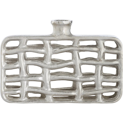 Xavier Tall Urn by Wildwood in silver and nickel. Made from unique in a unique style.