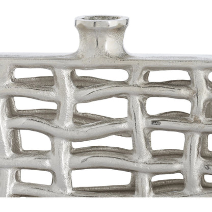 Xavier Tall Urn by Wildwood in silver and nickel. Made from unique in a unique style.