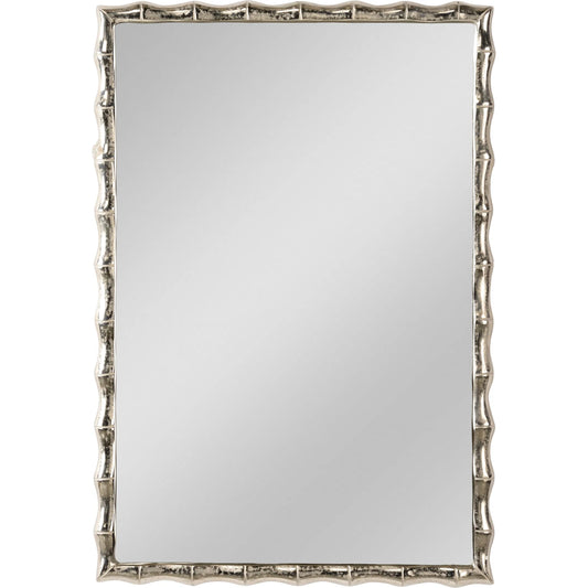 Akemi Mirror by Wildwood in silver and nickel, clear, plain. Made from unique in a unique style.
