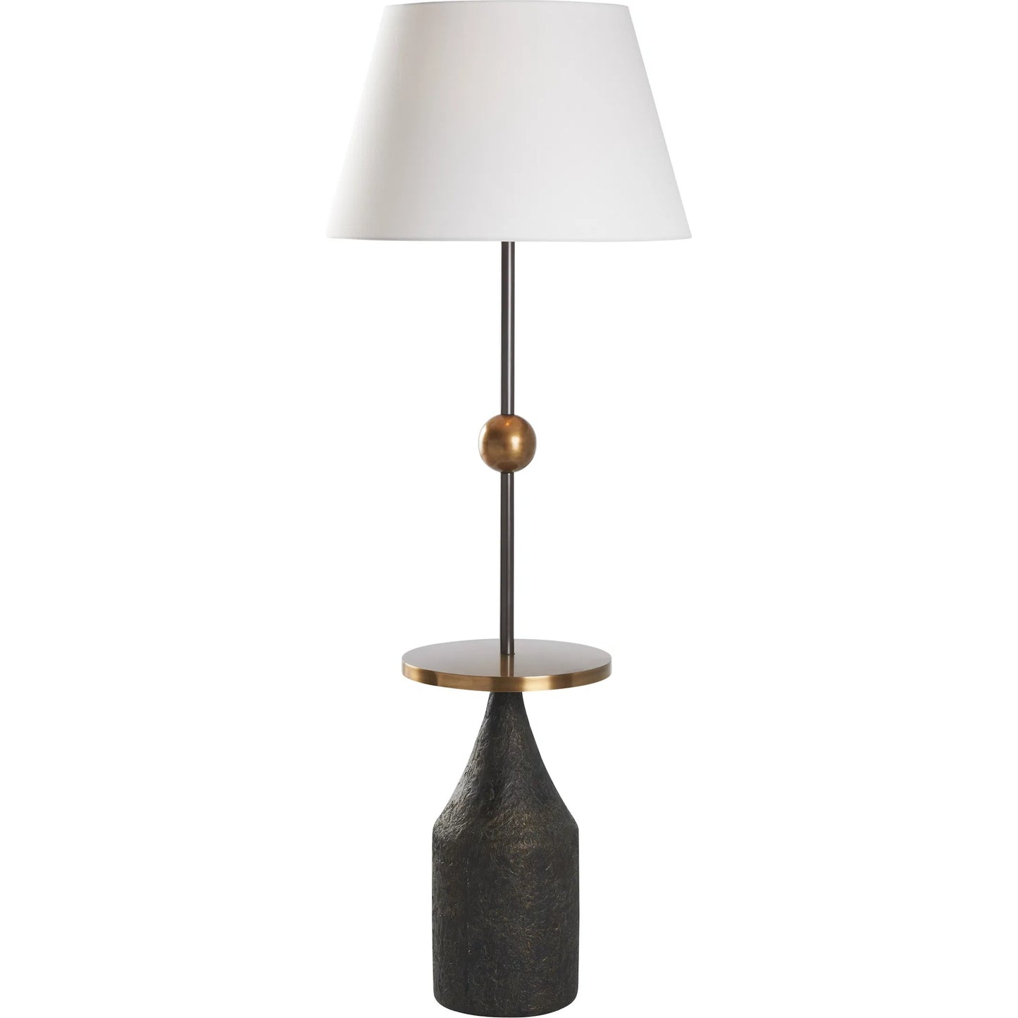 000 SI-2533989 | Primary Silo | Artemis Floor Lamp with Table by Wildwood in brown, gold and dark bronze, antique brass. Made from unique in a unique style.