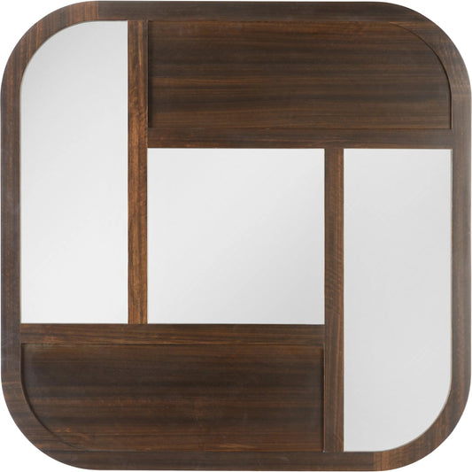 001 SI-2534087 | Primary Silo | Warren Mirror by Wildwood in brown and black walnut, clear, plain. Made from unique in a unique style.