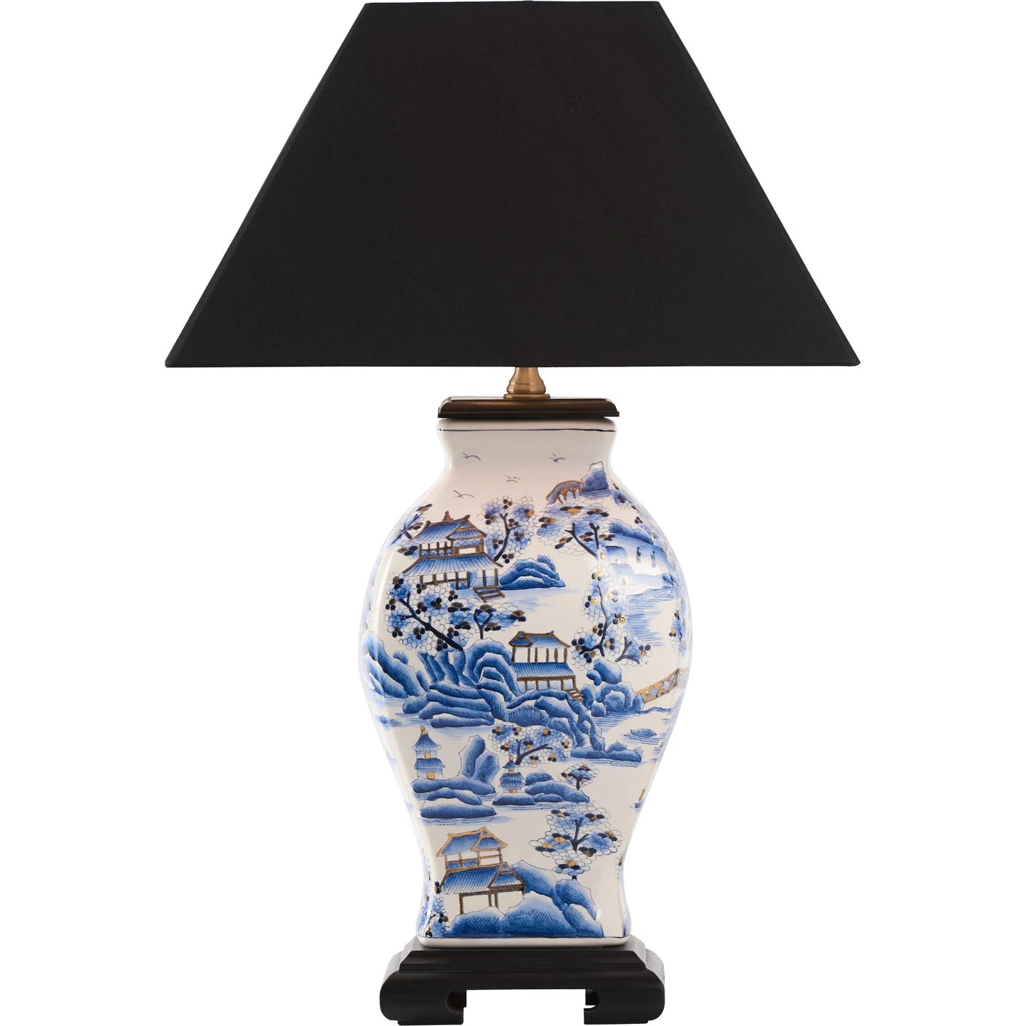 002 SI-2533978 | Additional Silo | Alma Lamp by Wildwood in blue, white, cream and hand painted, black. Made from unique in a unique style.