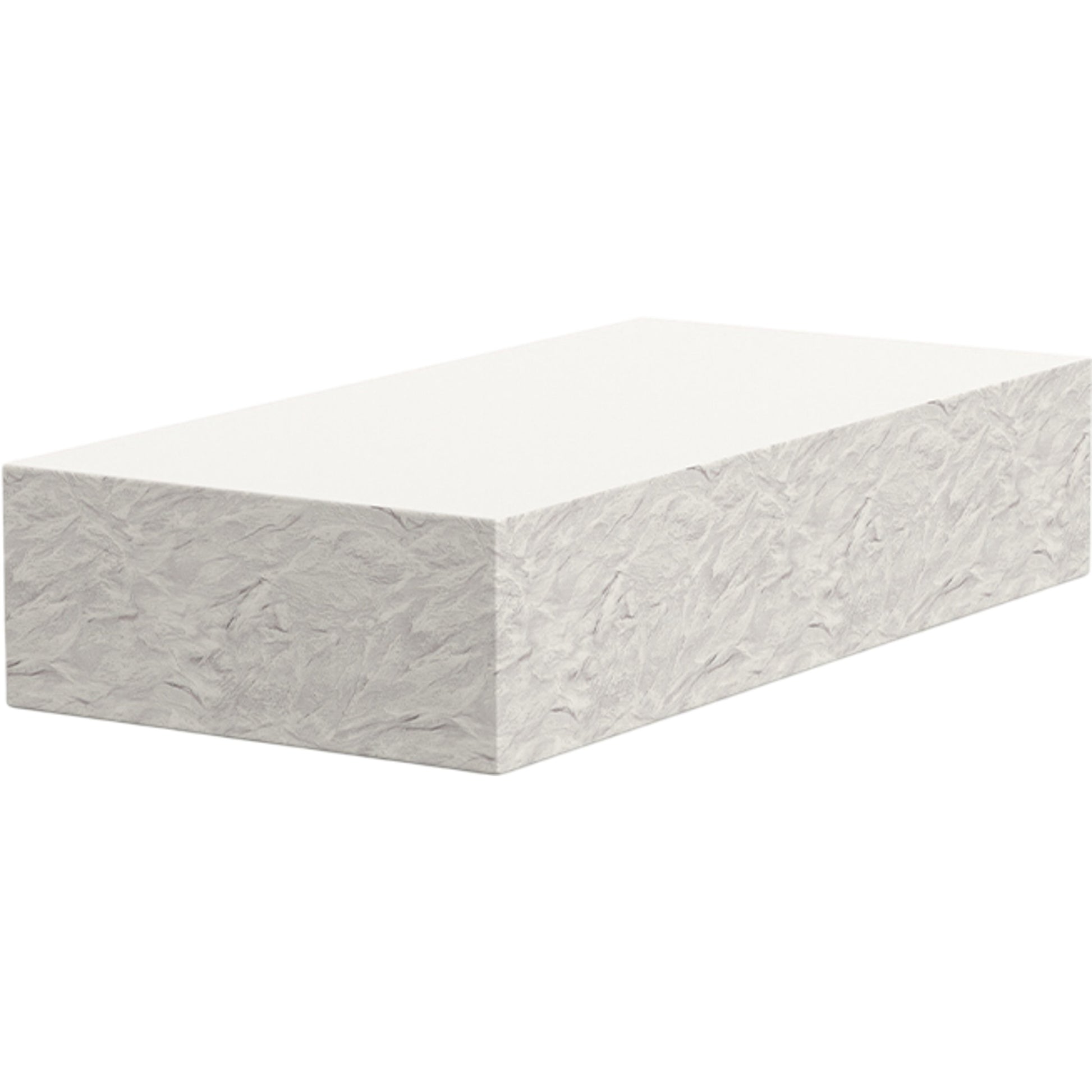 Antique Outdoor Stone Rectangle Coffee Table by Sunset West in bone white and stone. Made from gfr concrete in a modern style.