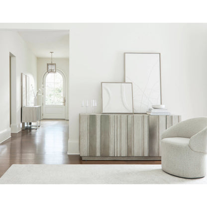 Tempo Rectangle Buffet by Bernhardt in beige. Made from wood, metal in a unique style.