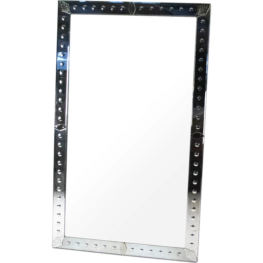 Maria Mirror by Zentique in silver. Made from iron, glass in a eclectic & global style.