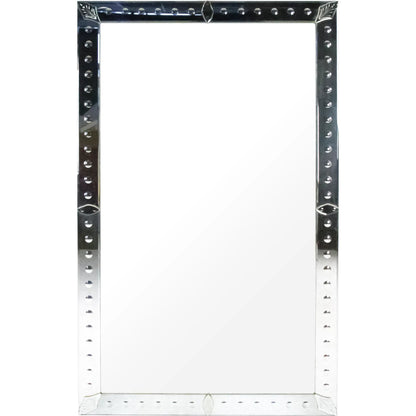 Maria Mirror by Zentique in silver. Made from iron, glass in a eclectic & global style.