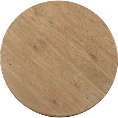 Driftwood 48" Round Dining Table by Hooker Furniture. Made from oak solids, oak veneers, fabric, 100% polyester in a transitional style.