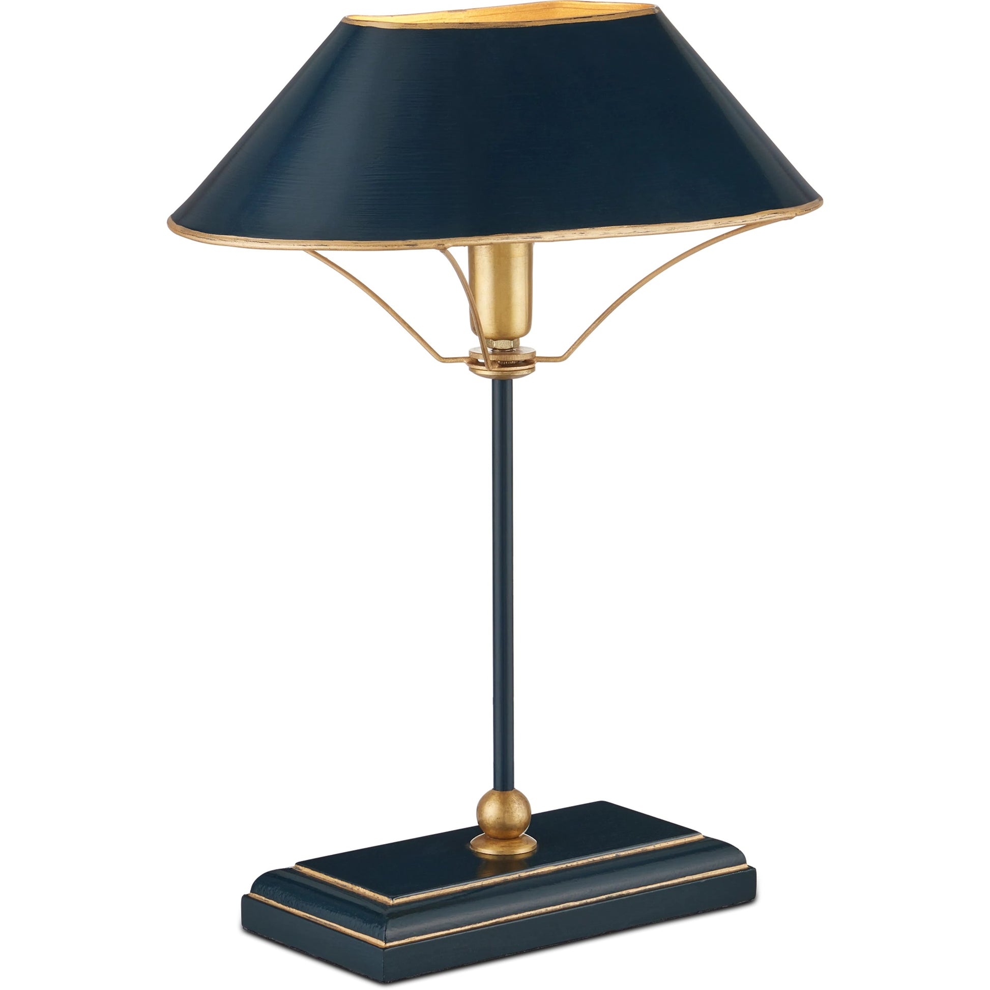 Daphne Table Lamp by Currey and Company. Made from iron, brass, engineered wood in a modern style.