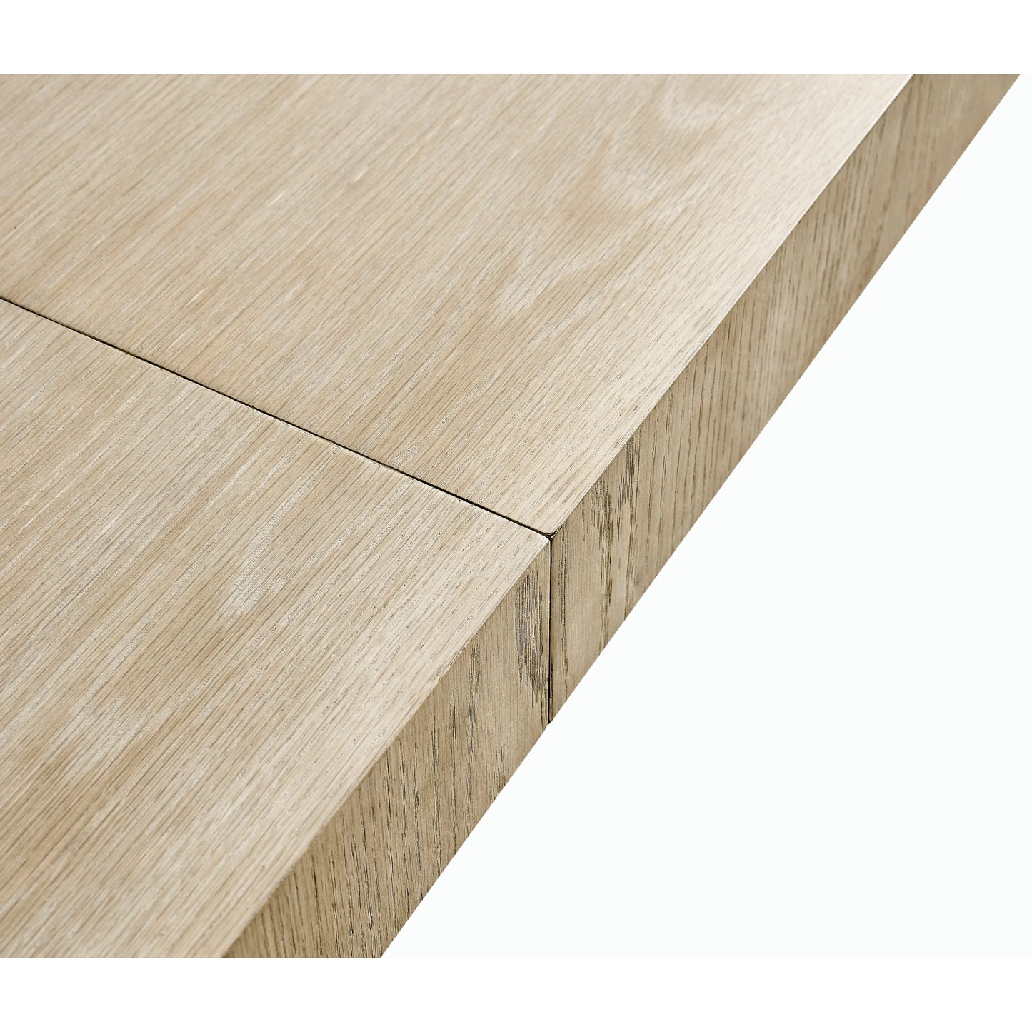 005 SI-2186262 | Closeup | Water Swell Danish Cord Dining Table by Jonathan Charles in bleached oak. Made from oak, danish cord, metal in a transitional style.