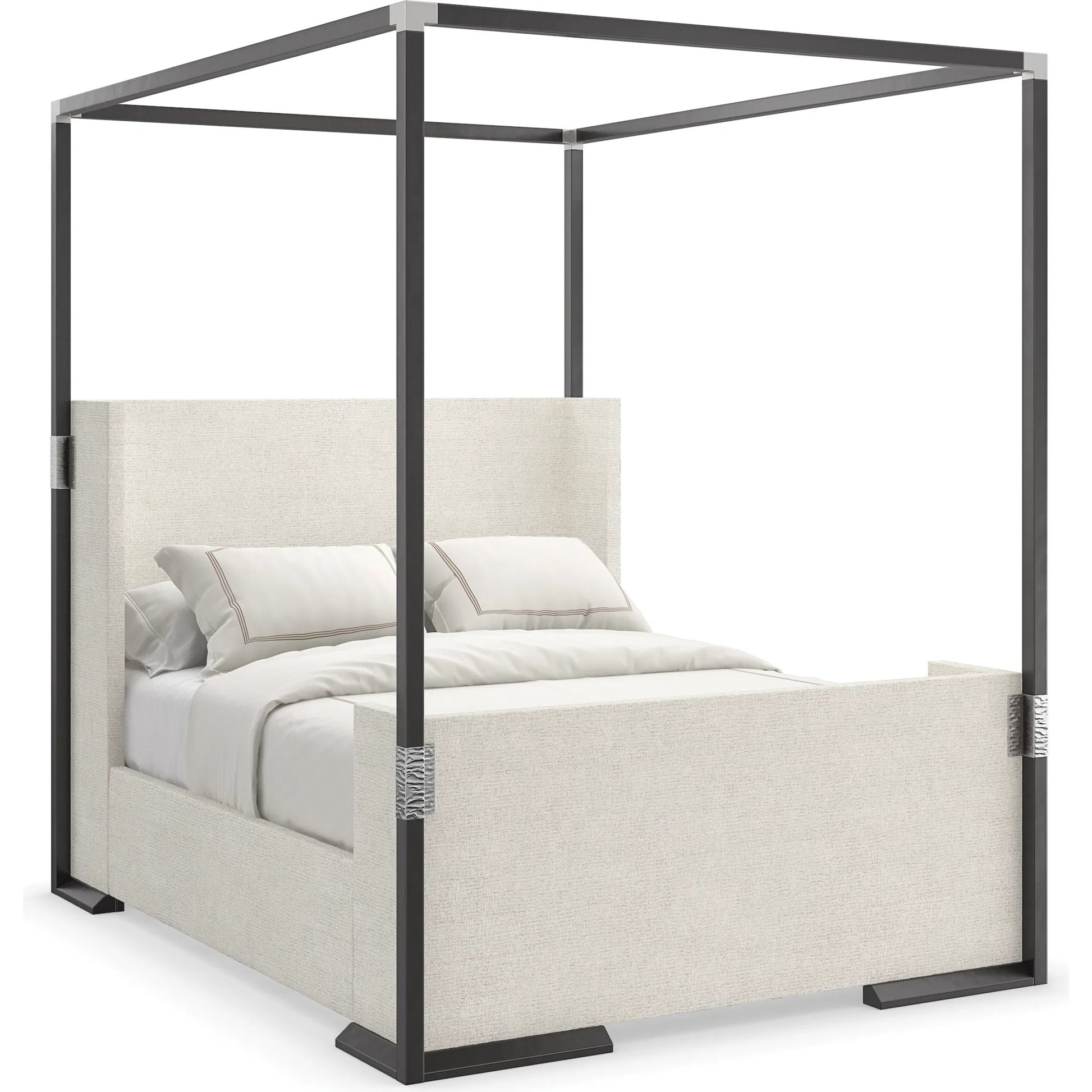 Shelter Me - Canopy Only by Caracole in almost black, brushed stainless. Made from poplar in a unique style.