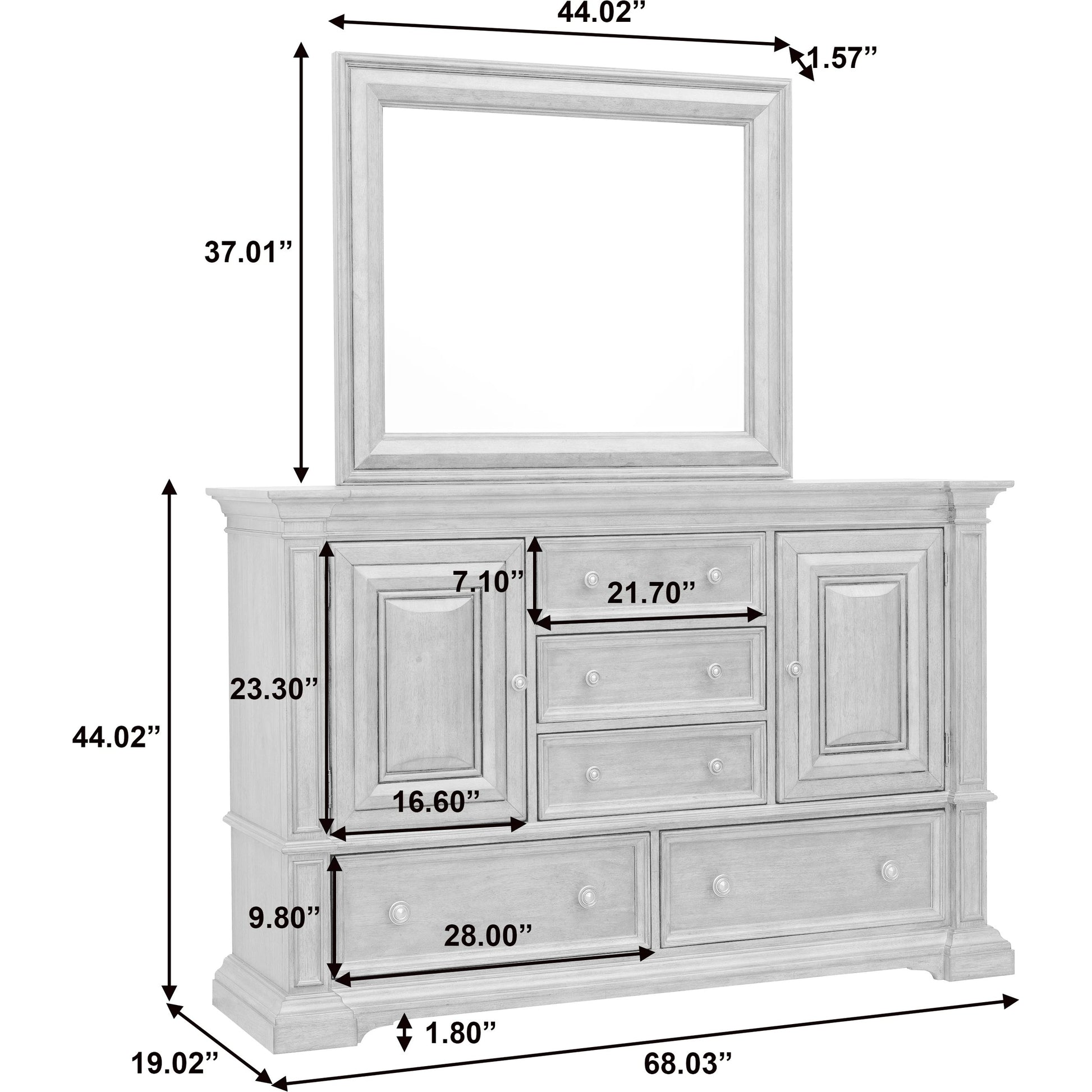 Woodbury Dresser with Cabinets by Pulaski Furniture in cowboy boots brown. Made from rubberwood in a traditional style.