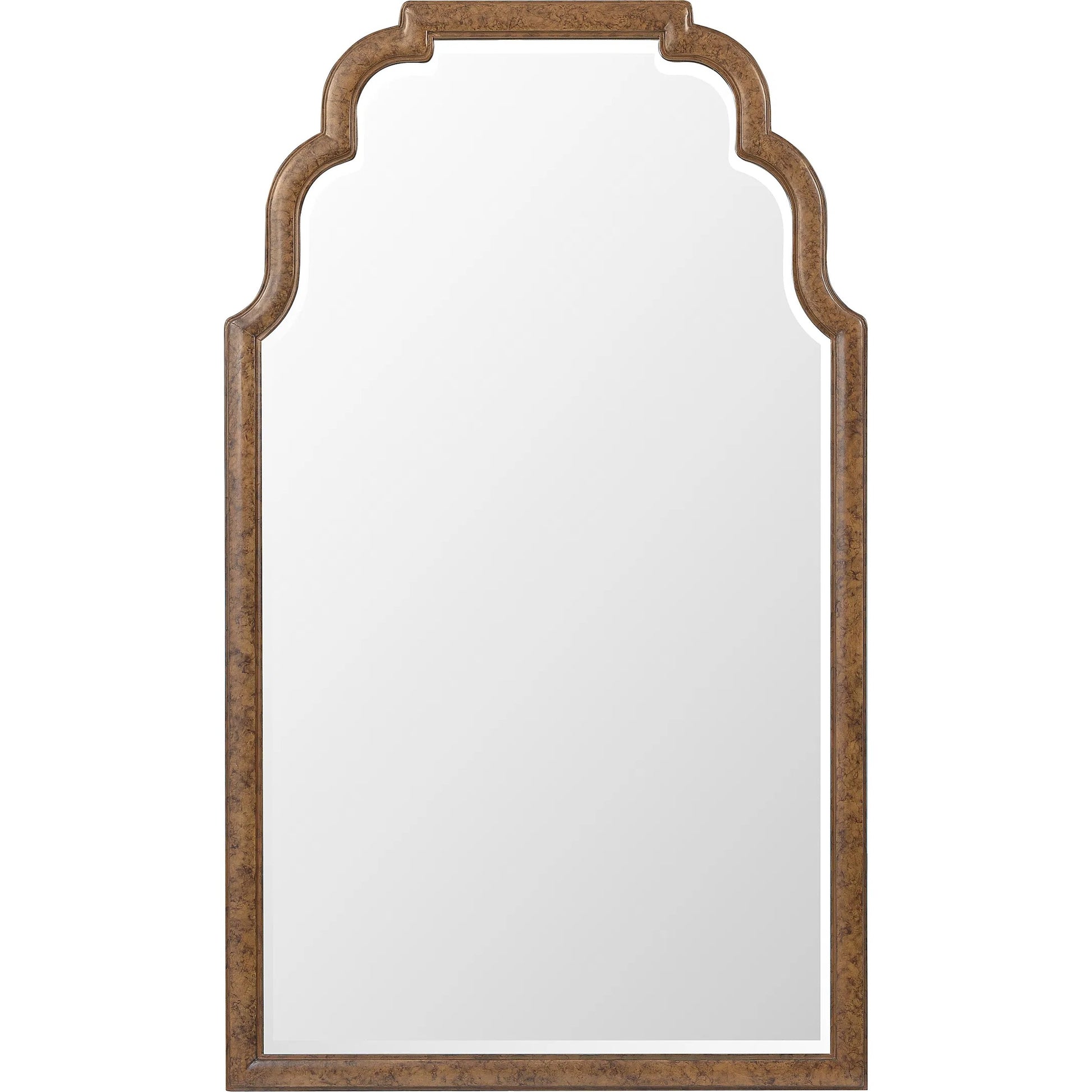 Archives Tall Mirror by Hooker Furniture in medium wood and mottled amber. Made from wood, mirror in a traditional style.