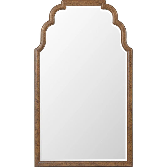 Archives Tall Mirror by Hooker Furniture in medium wood and mottled amber. Made from wood, mirror in a unique style.