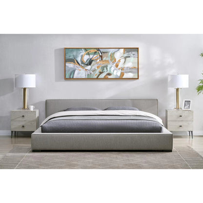 Zest Wide Upholstered Bed by Zest. Made from rubberwood, fabric in a modern style.