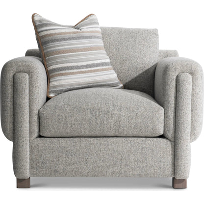 Tori Fabric Chair by Bernhardt in grey. Made from fabric in a unique style.