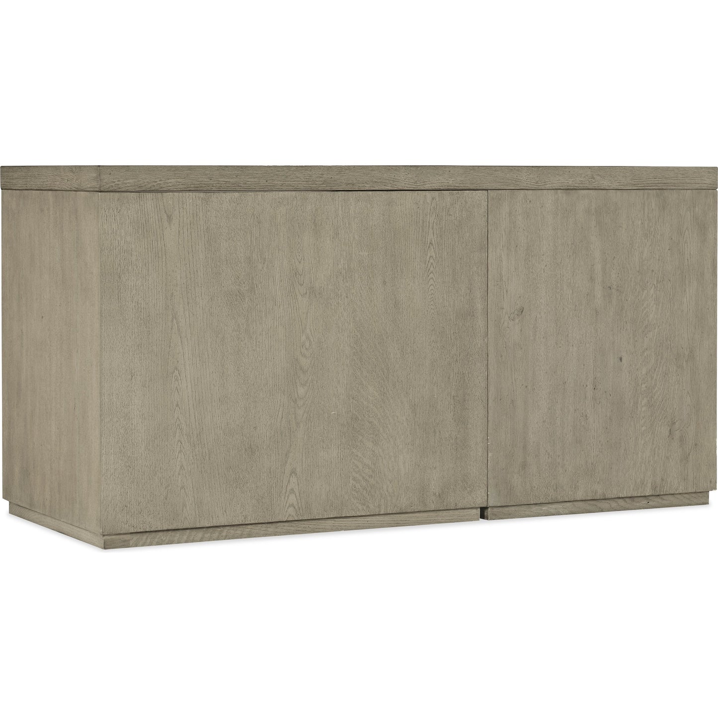 003 SI-1900754 | Additional Silo | Linville Falls Credenza with Small File and Open by Hooker Furniture in mink, antique pewter. Made from oak veneers in a modern style.