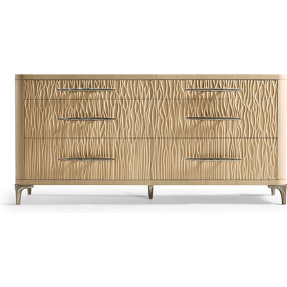 Water Clapotis Danish Cord Double Dresser by Jonathan Charles in beige. Made from unique in a transitional style.