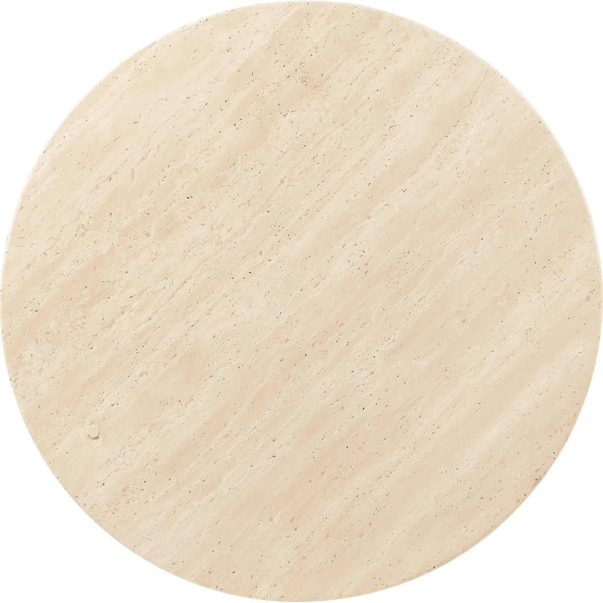 Driftwood Round Side Table by Hooker Furniture in gray. Made from leather, billows caramel (semi-aniline top grain), stone, metal in a modern style.