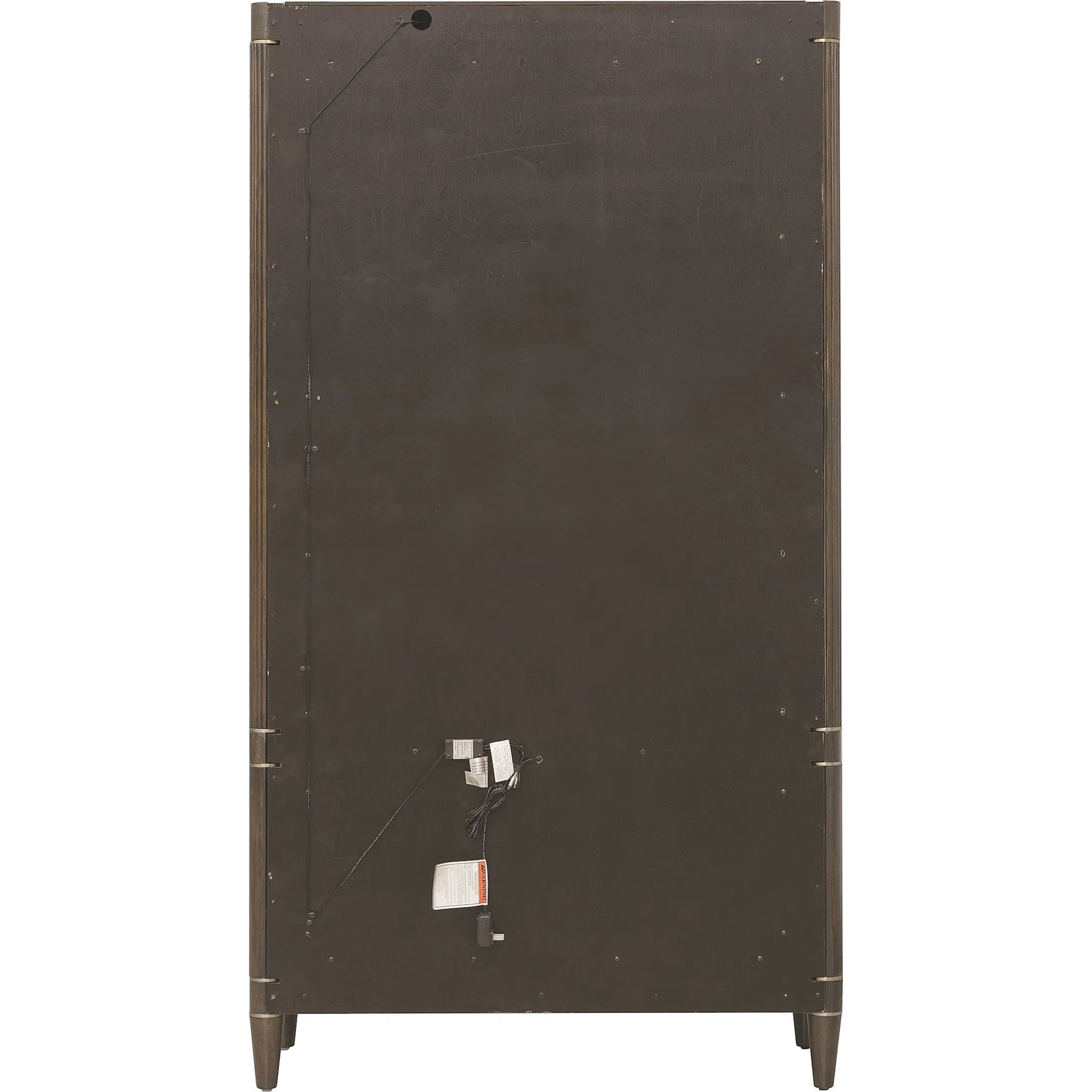 Asher Park Open Shelf Etagere by Pulaski Furniture in piano brown. Made from eucalyptus veneers in a unique style.